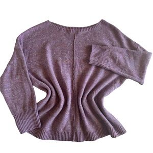 J. Jill 2X Purple Spring Sweater, EUC, boatneck, cotton blend, modest, Easter